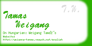 tamas weigang business card